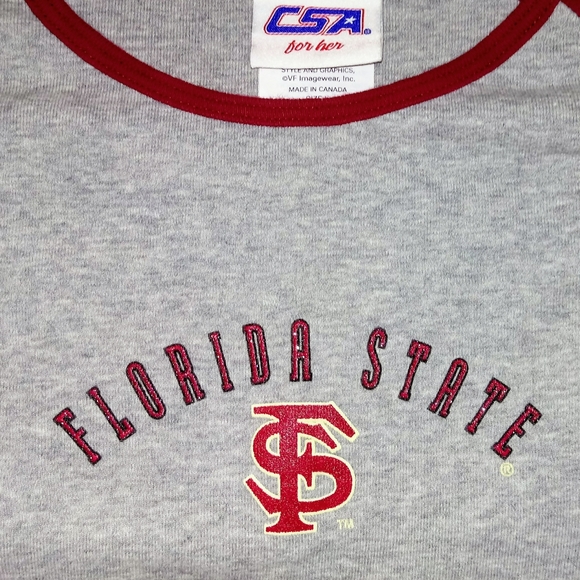 💚💲4/$20. FSU Seminoles Tee Shirt Top, L 11 juniors - Picture 3 of 7